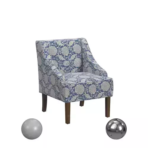 HomePop Classic Swoop Arm Chair - Blue Floral