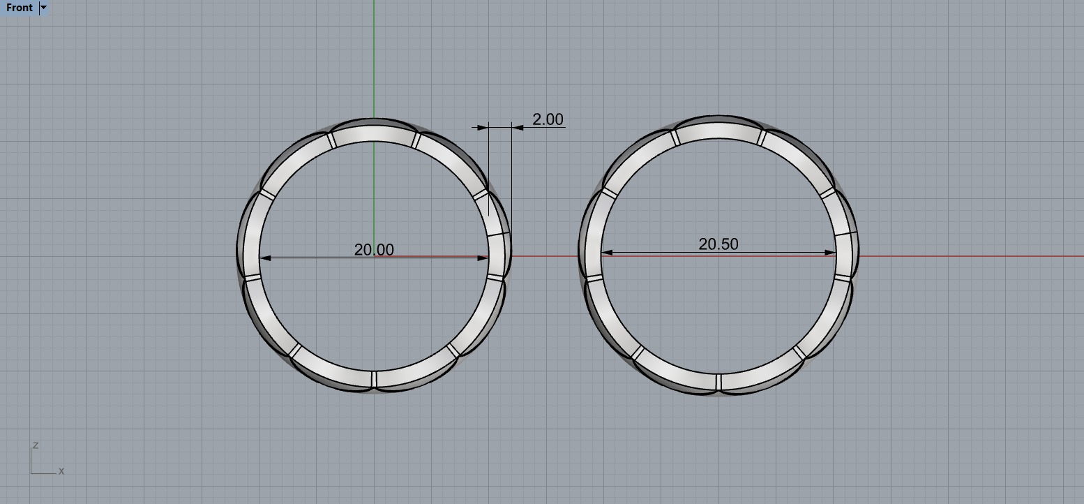 Coco Crush ring 20 - 20-5 Sizes N230 3D print model_6