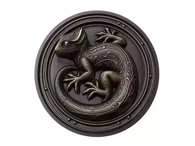 Salamander Animal Medallion