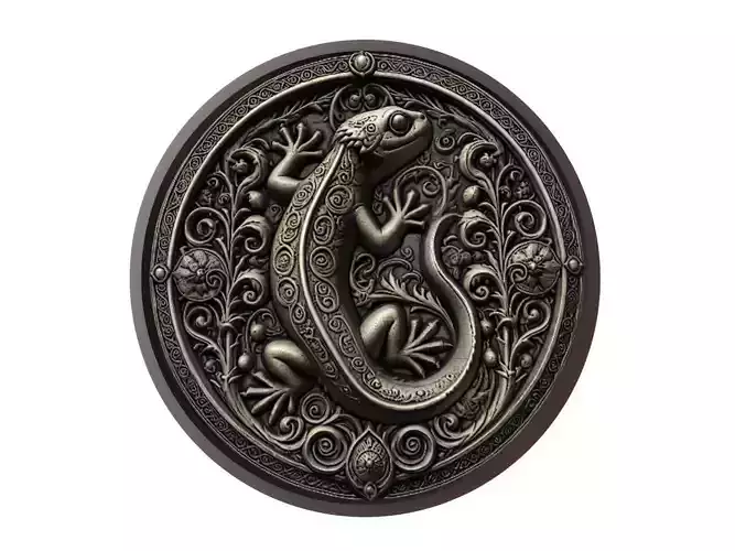 Salamander Animal Medallion