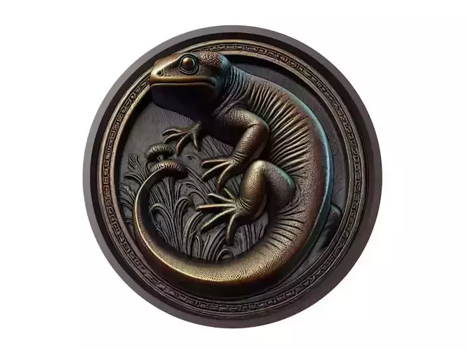 Newt Animal Medallion