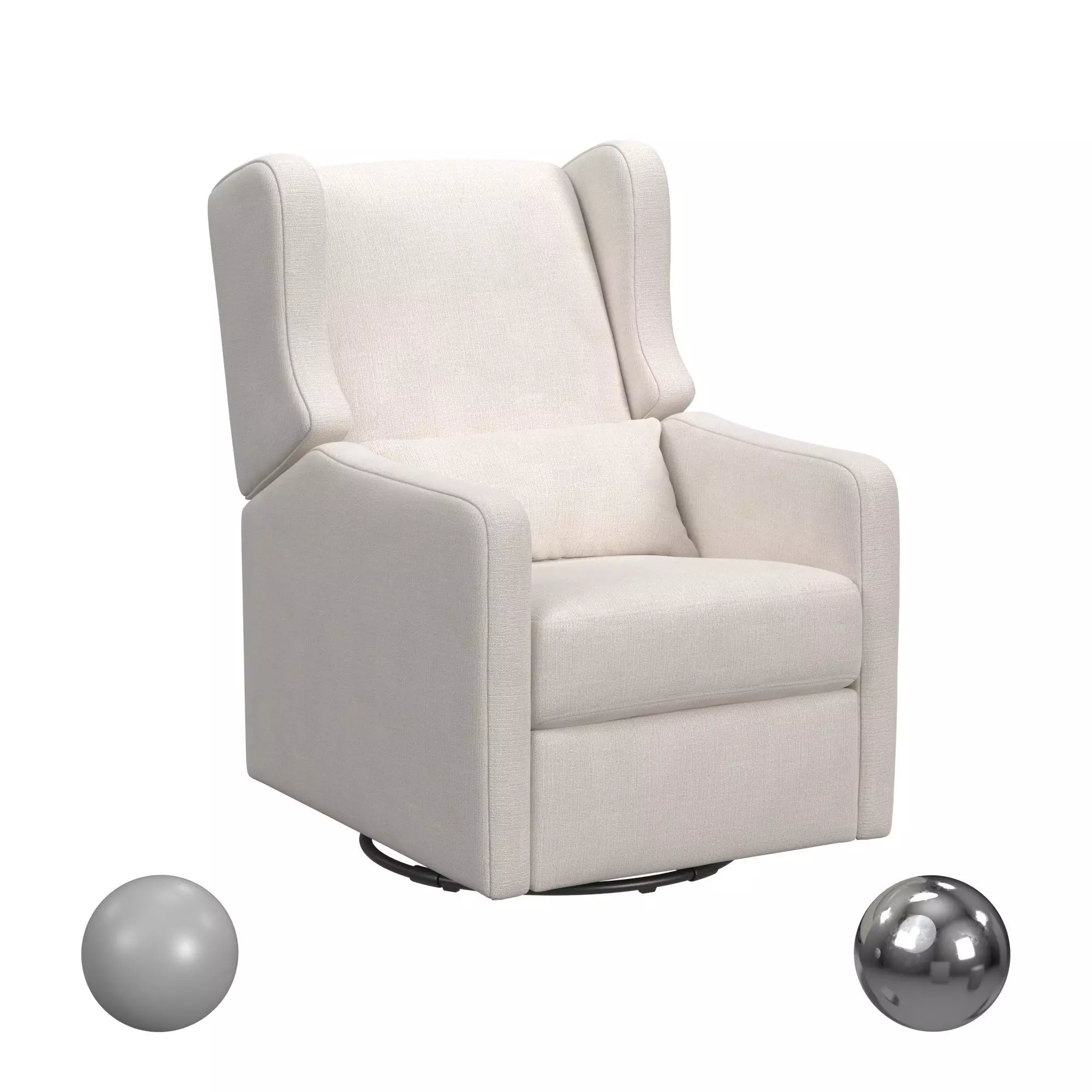 Arlo Recliner And Swivel Glider In Performance Cream 3D model_0