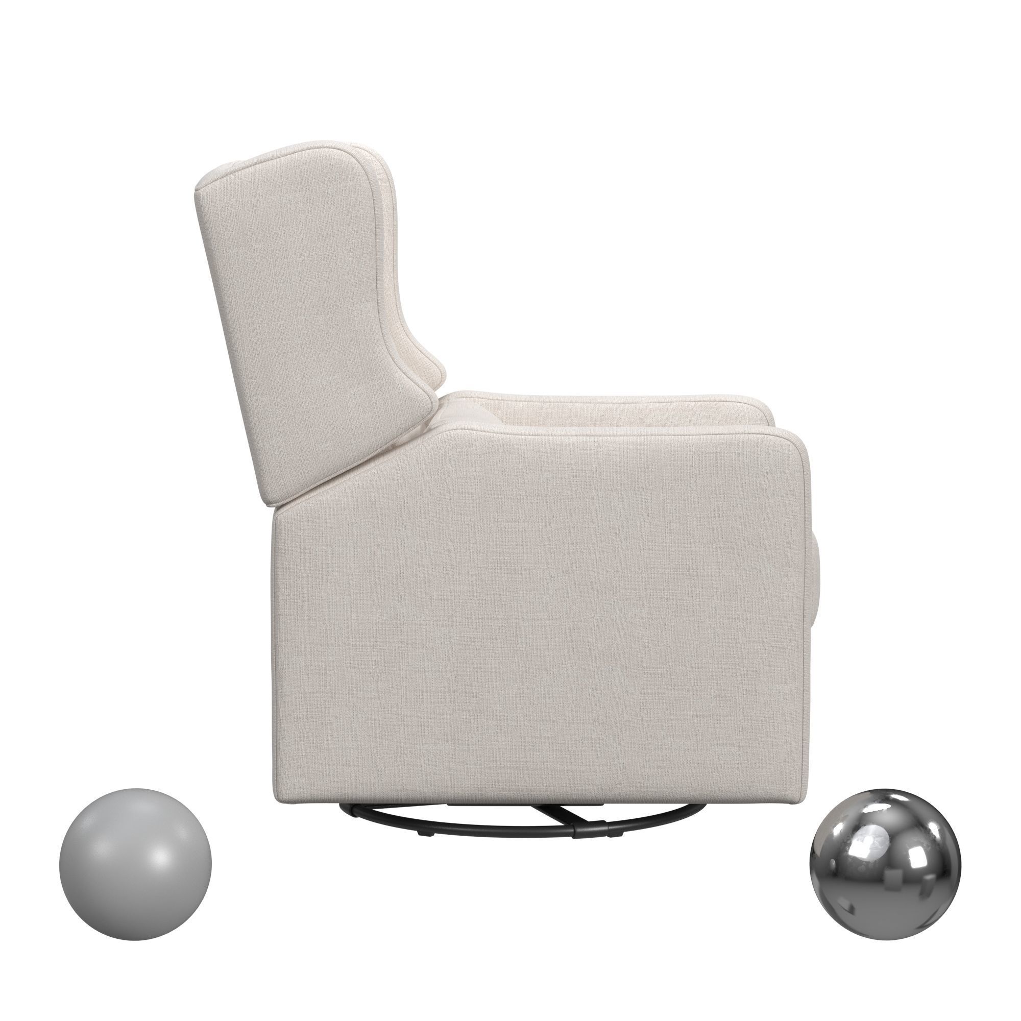 Arlo Recliner And Swivel Glider In Performance Cream 3D model_2