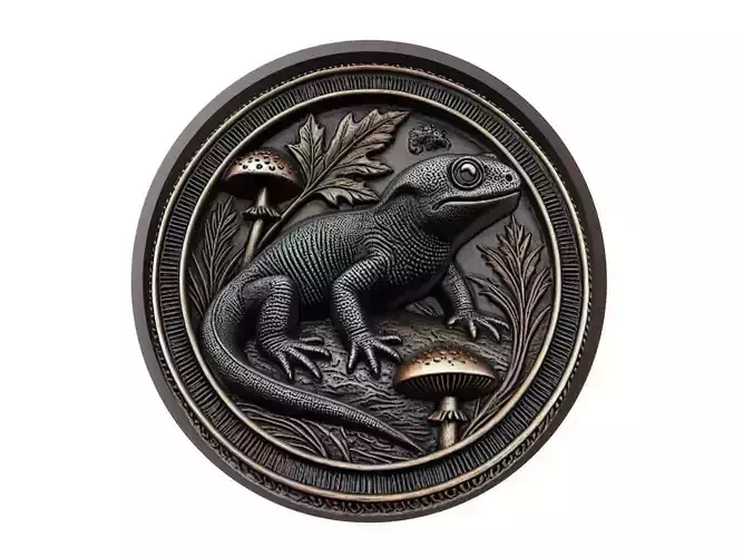 Newt Animal Medallion