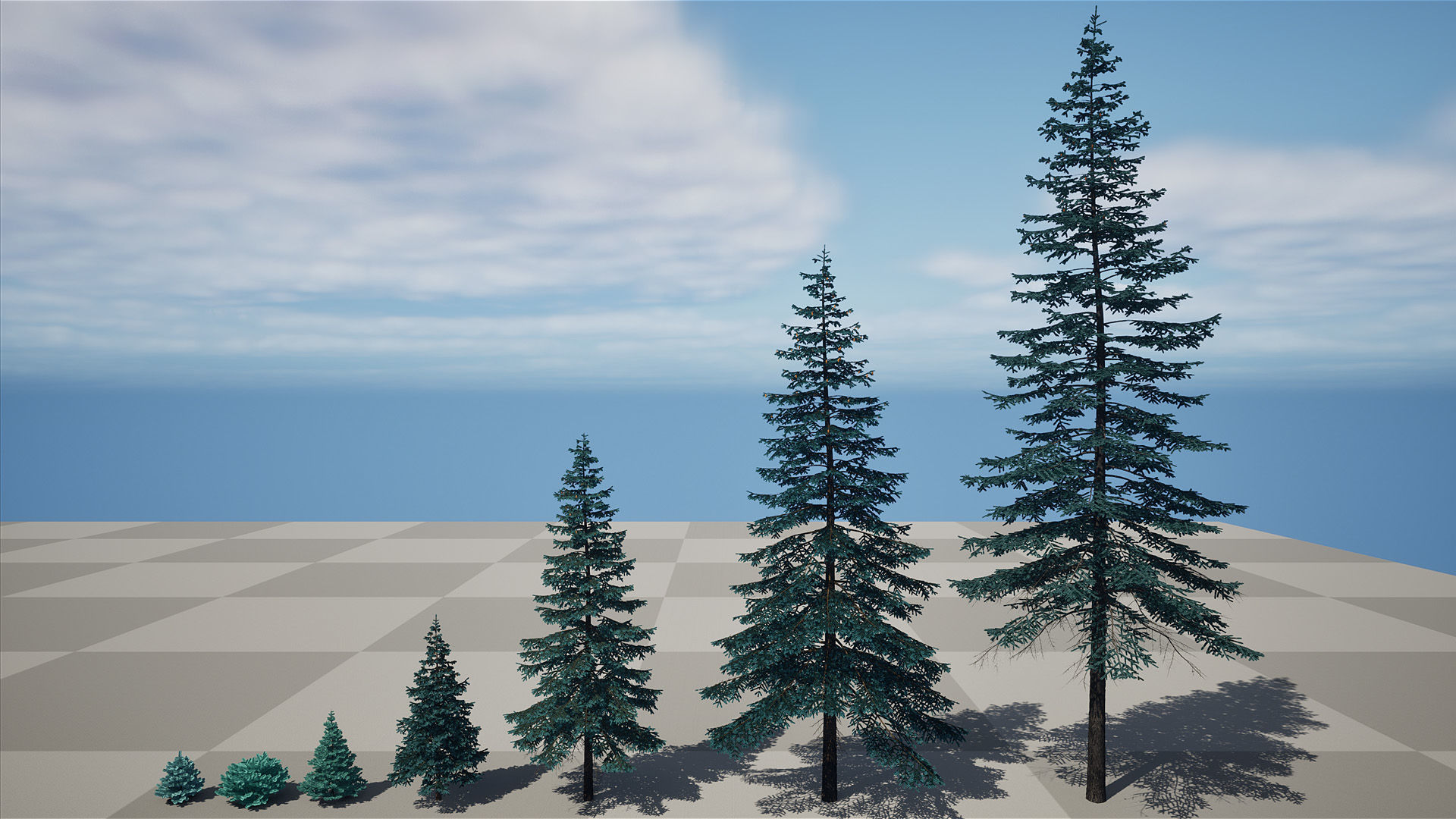 AB3D Plants Volume 8 Spruces for UE 5 28 types 3D model_4