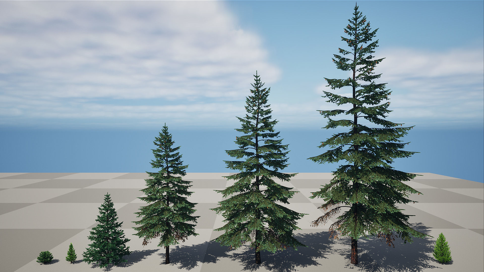 AB3D Plants Volume 8 Spruces for UE 5 28 types 3D model_3