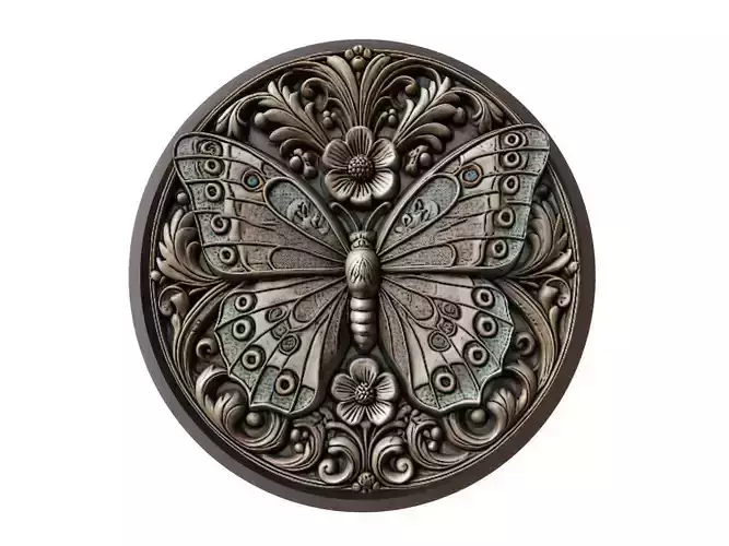 Butterfly Animal Medallion