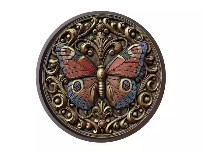 Butterfly Animal Medallion