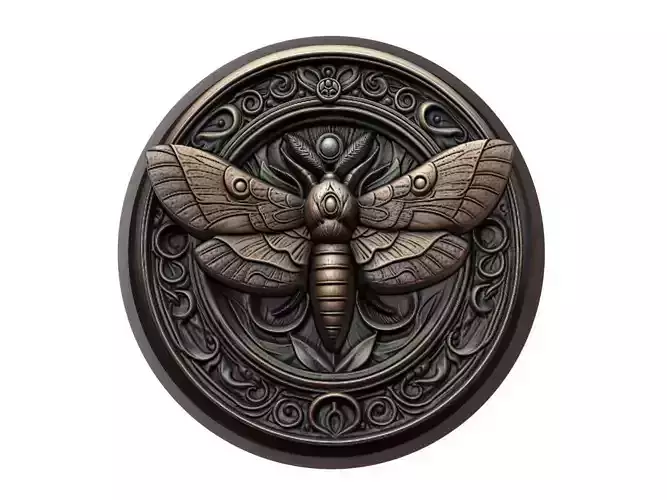Moth Animal Medallion