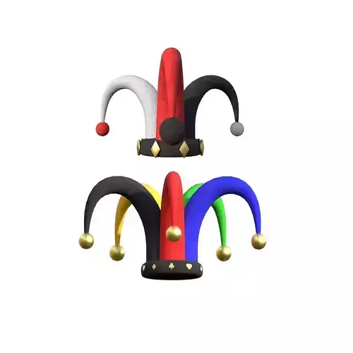 Jester Joker Clown Hat Low-poly 3D model