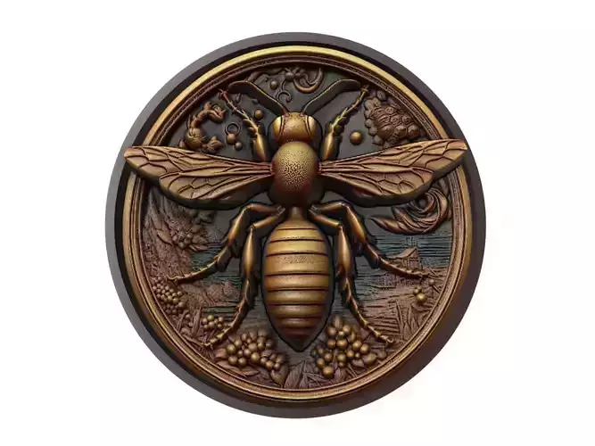 Wasp Animal Medallion