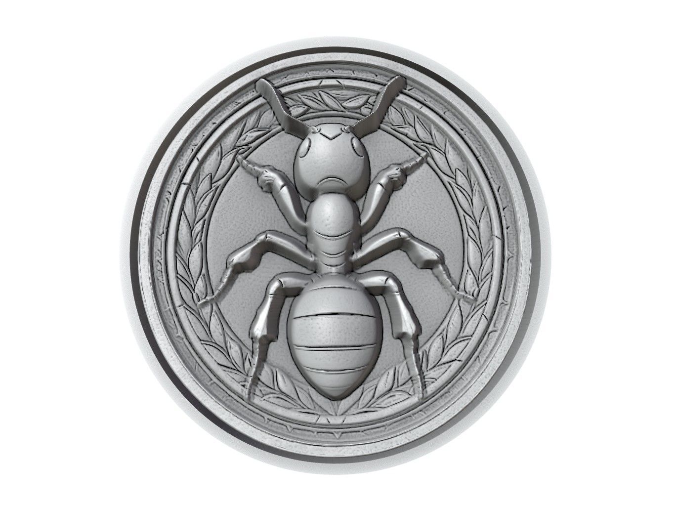 Ant Animal Medallion 3D print model_2
