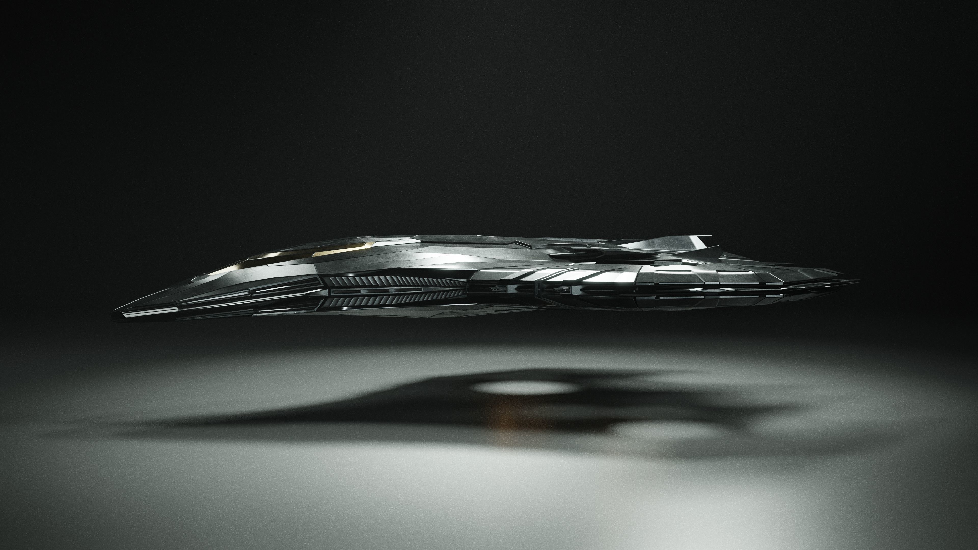 Sci Fi Spaceship Low-poly 3D model_5