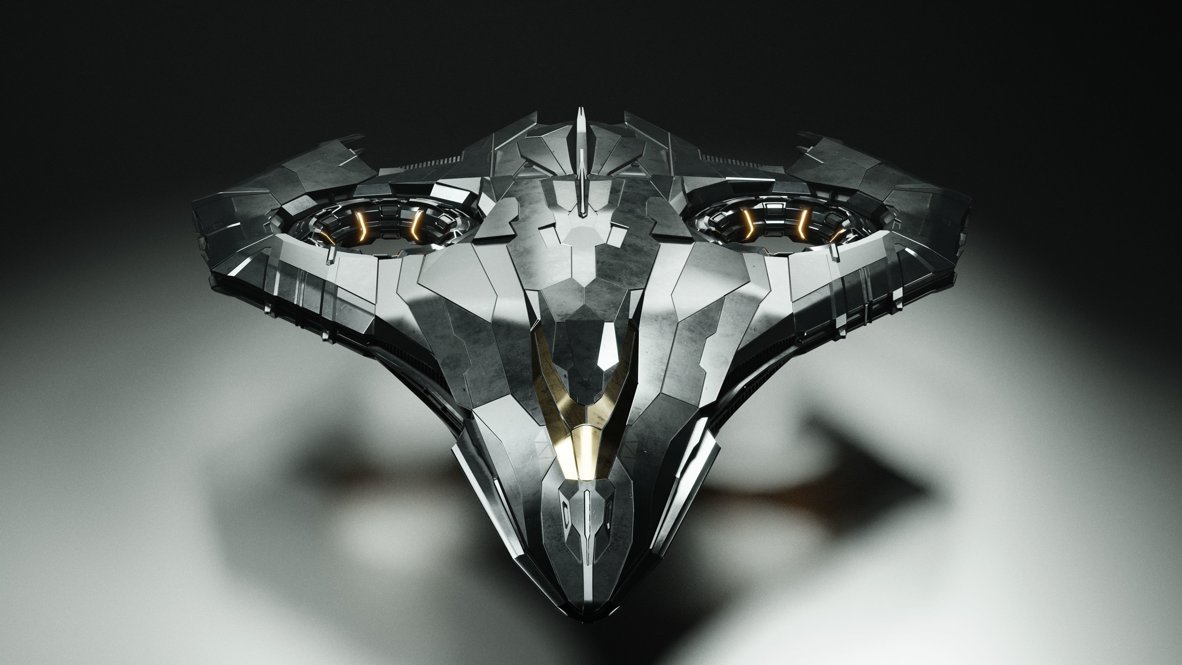 Sci Fi Spaceship Low-poly 3D model_2