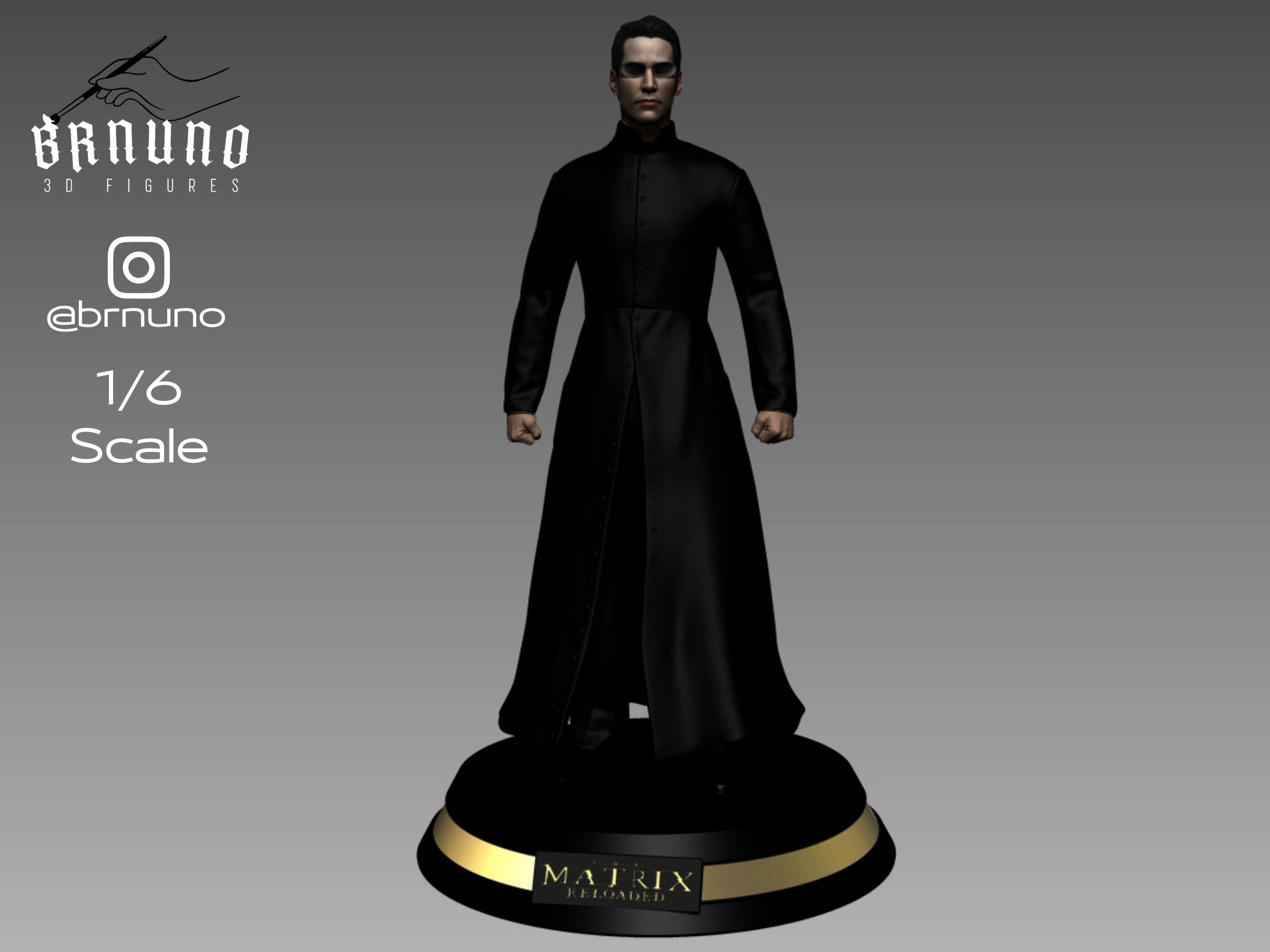NEO MATRIX RELOADED - KEANU REEVES 3D print model_3