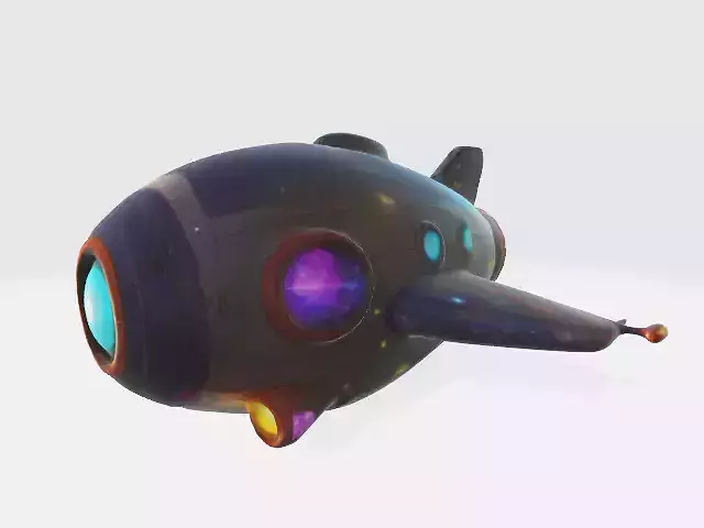 Cartoon space ship