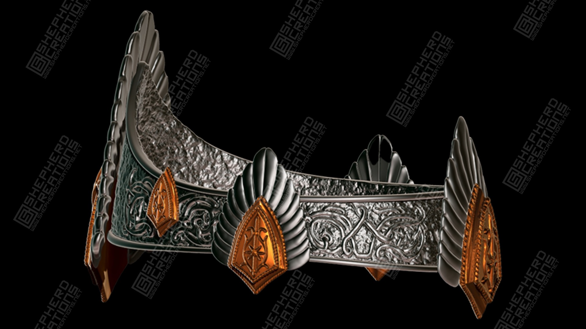 Aragorn Crown Lord of the Rings 3D Print File 3D print model_2