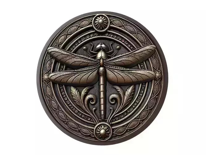 Dragonfly Animal Medallion