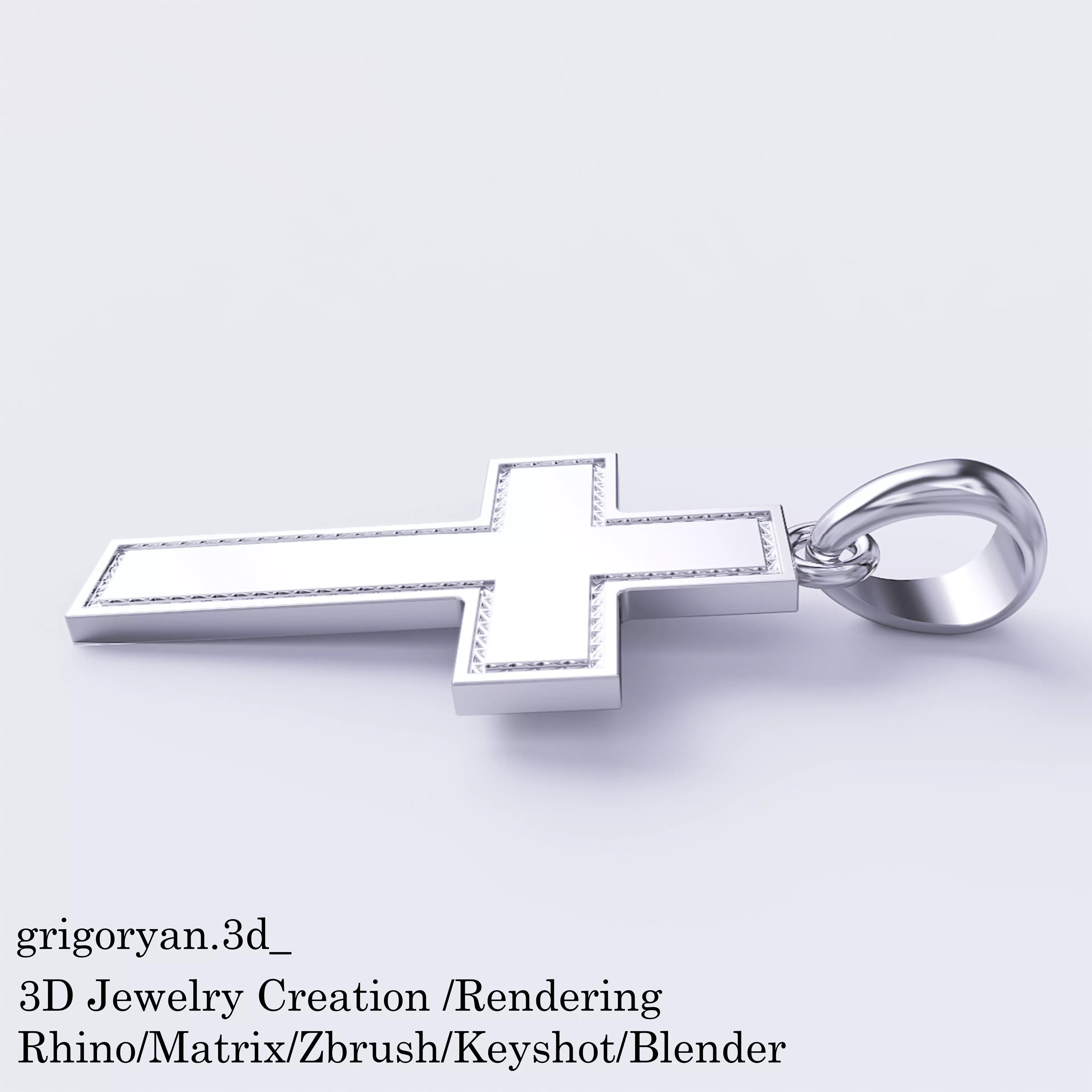 Simple Cross pendant ready to print model Free 3D print model