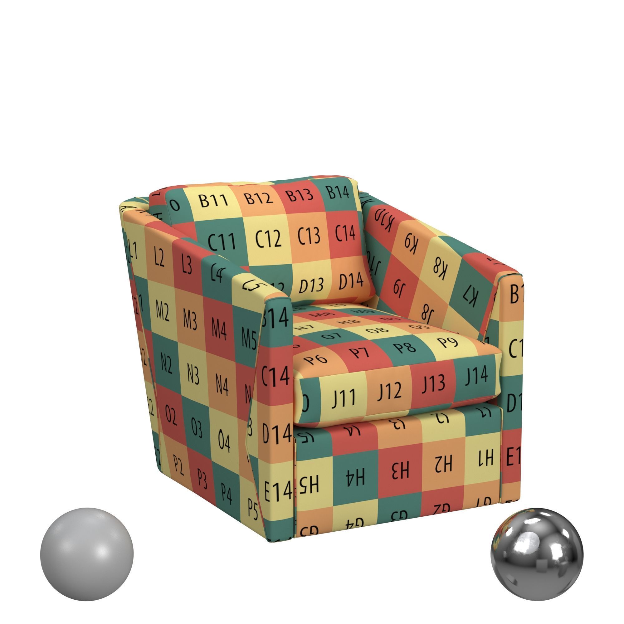 Carmine Lounge Chair 3D model_2