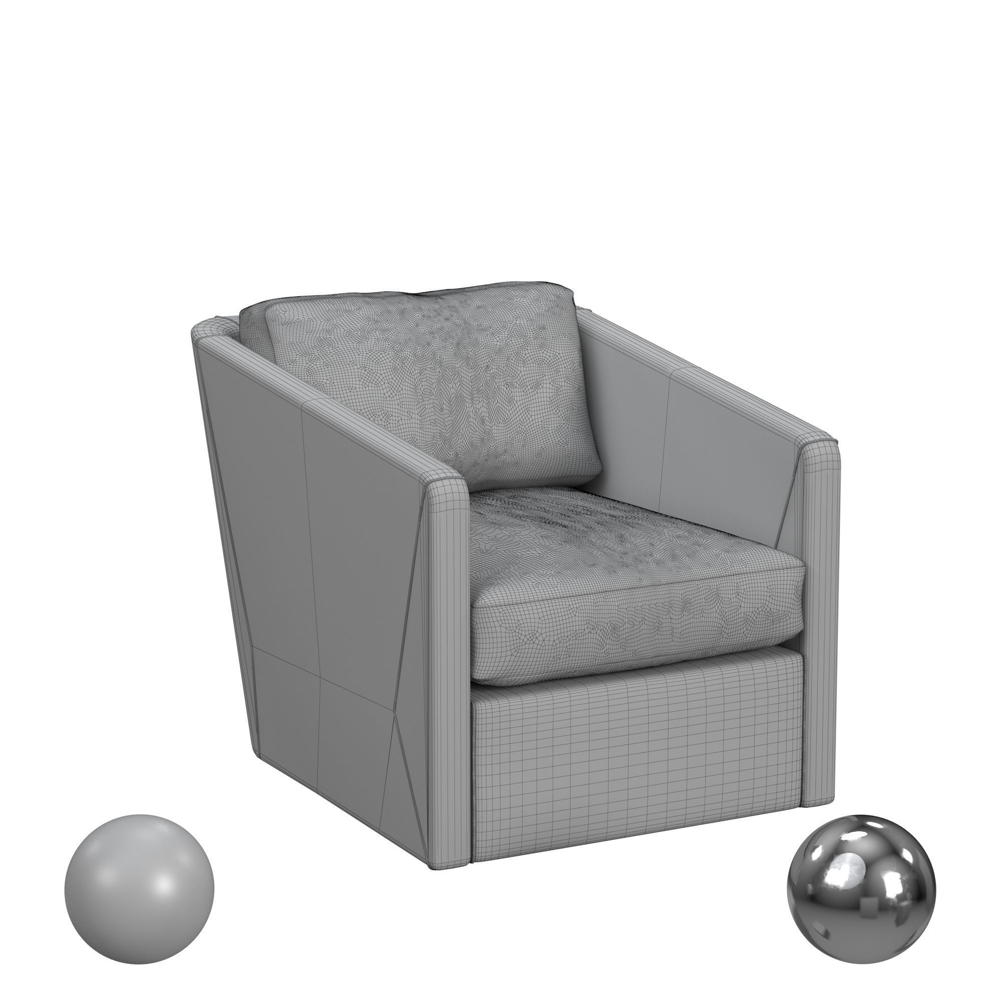 Carmine Lounge Chair 3D model_3