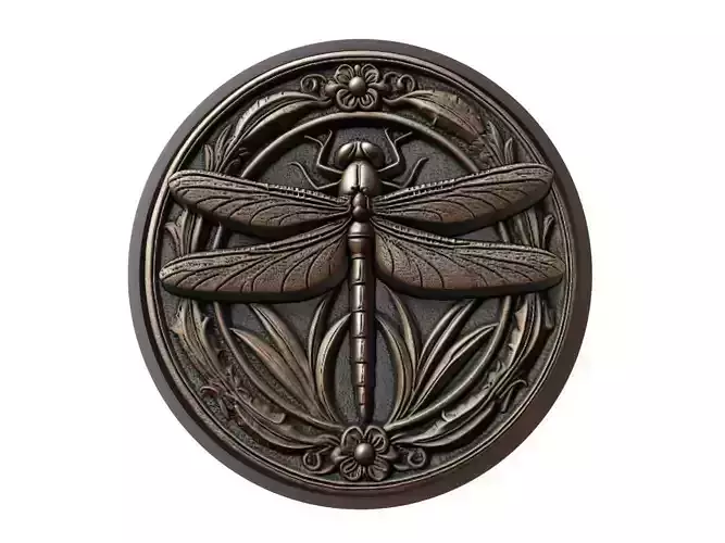 Dragonfly Animal Medallion