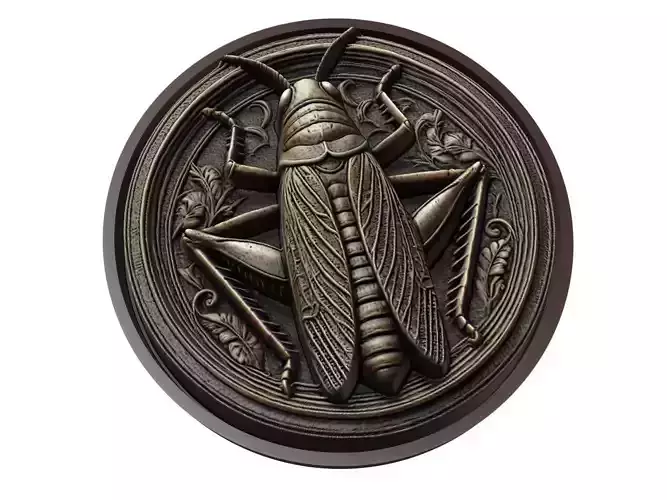 Grasshopper Animal Medallion