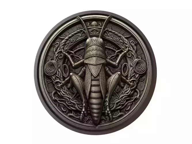 Grasshopper Animal Medallion
