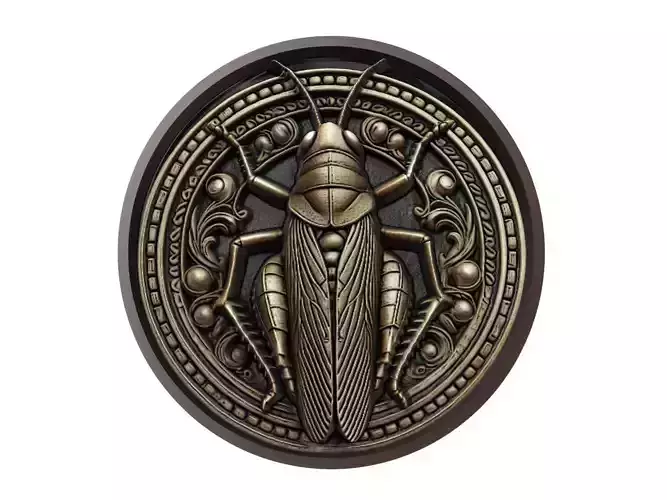 Grasshopper Animal Medallion