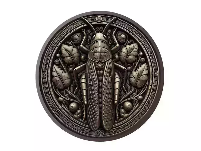 Grasshopper Animal Medallion
