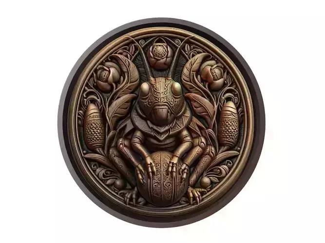 Cricket Animal Medallion