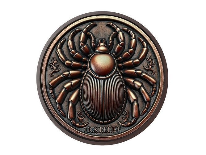 Tick Animal Medallion 3D print model