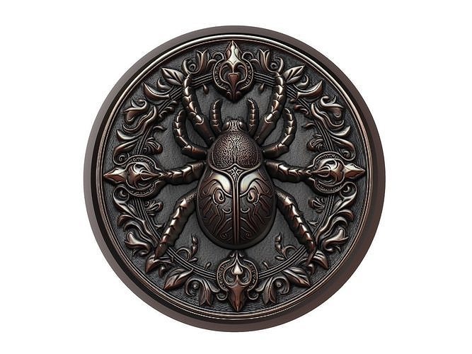 Tick Animal Medallion 3D print model