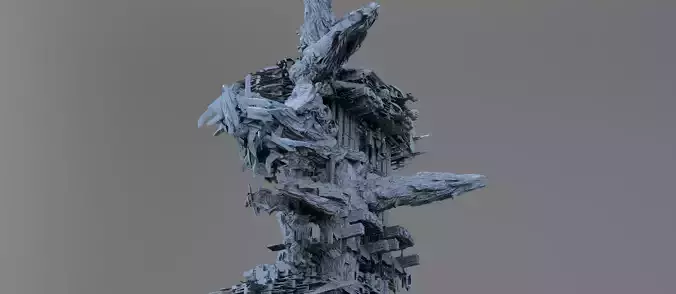 Cyberpunk asteroid base 4 