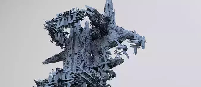 Cyberpunk asteroid base 5 