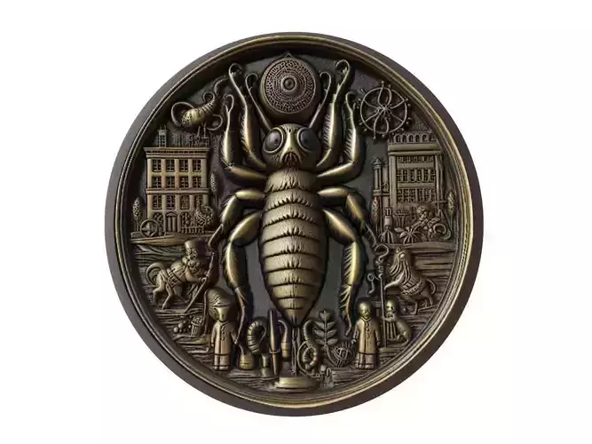 Flea Animal Medallion 3D print model
