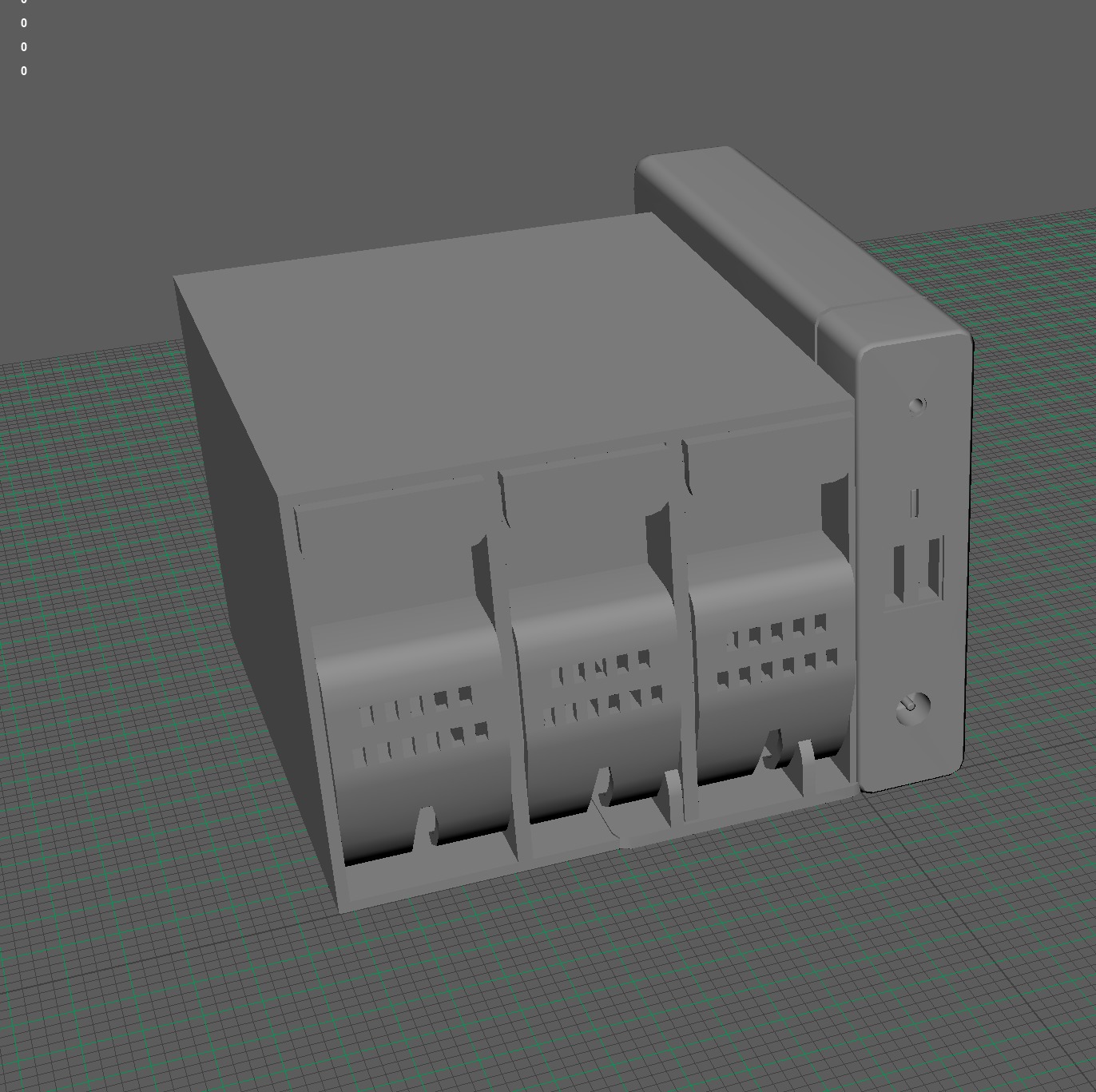 Hdd case Low-poly 3D model_3