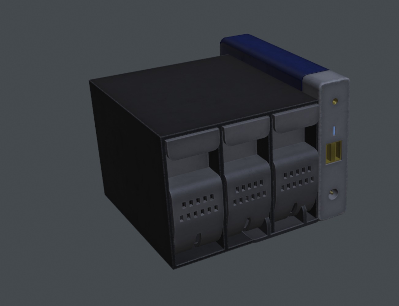 Hdd case Low-poly 3D model_2
