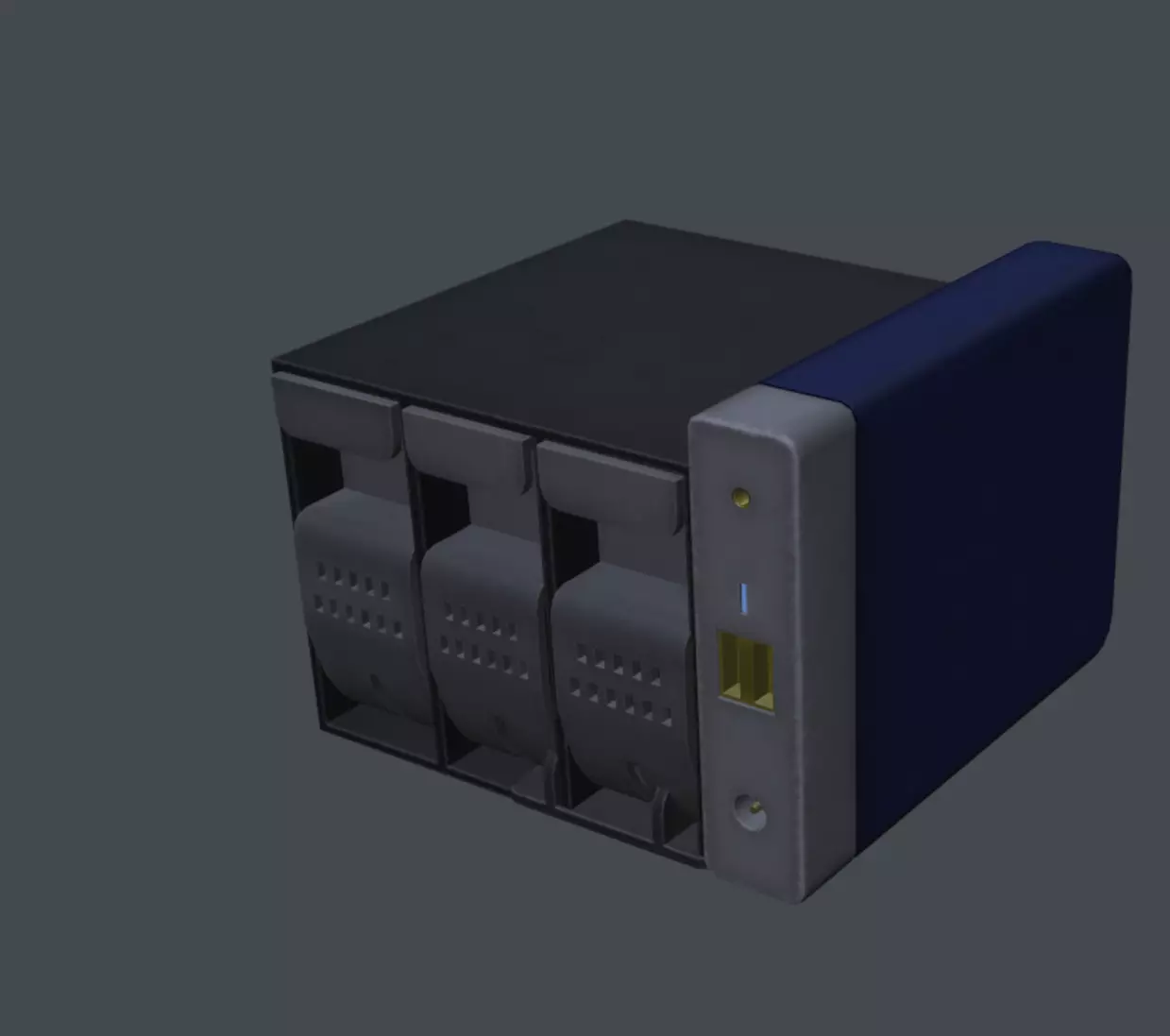Hdd case Low-poly 3D model_0