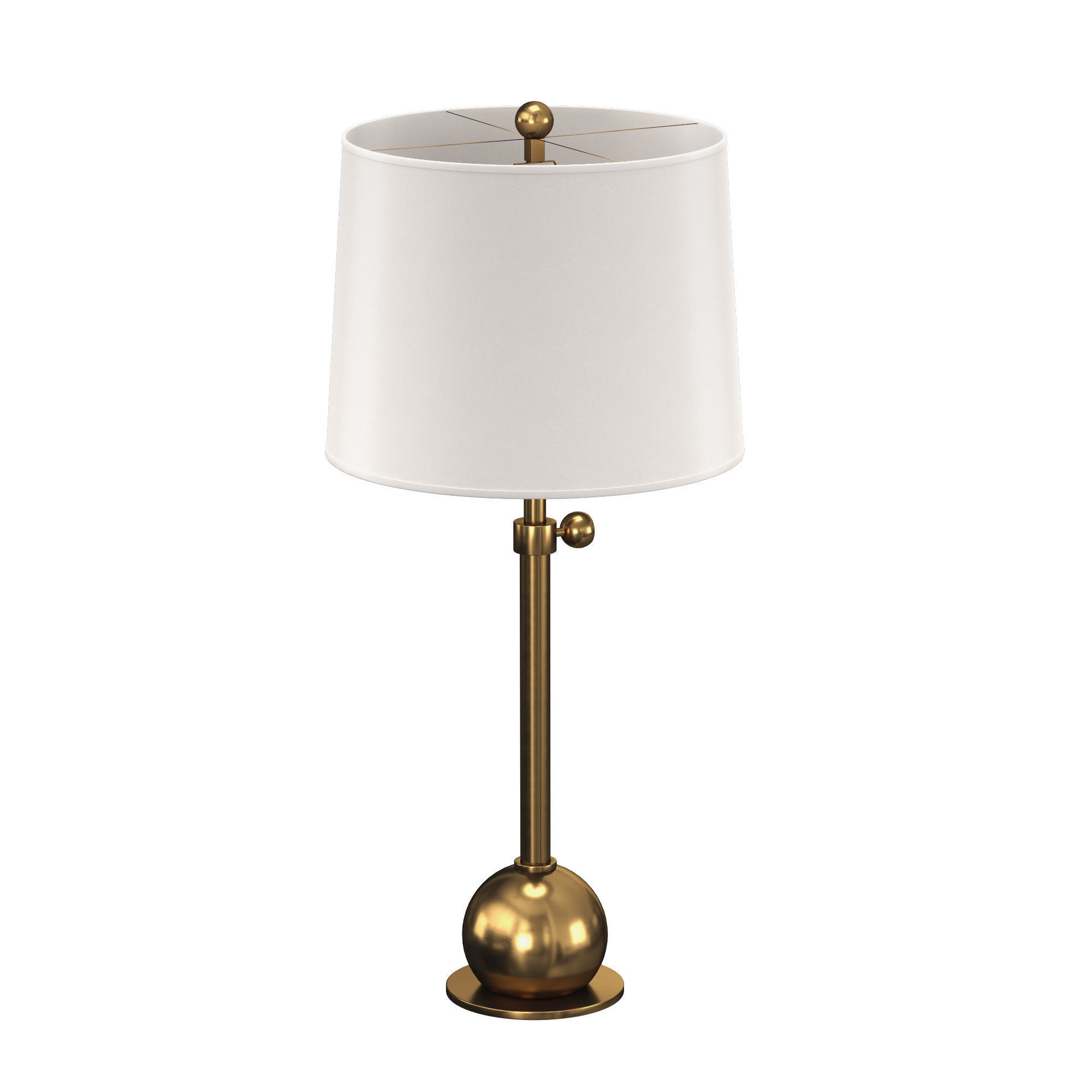 Marshall 1-light Vintage Brass Table Lamp 3D model_2