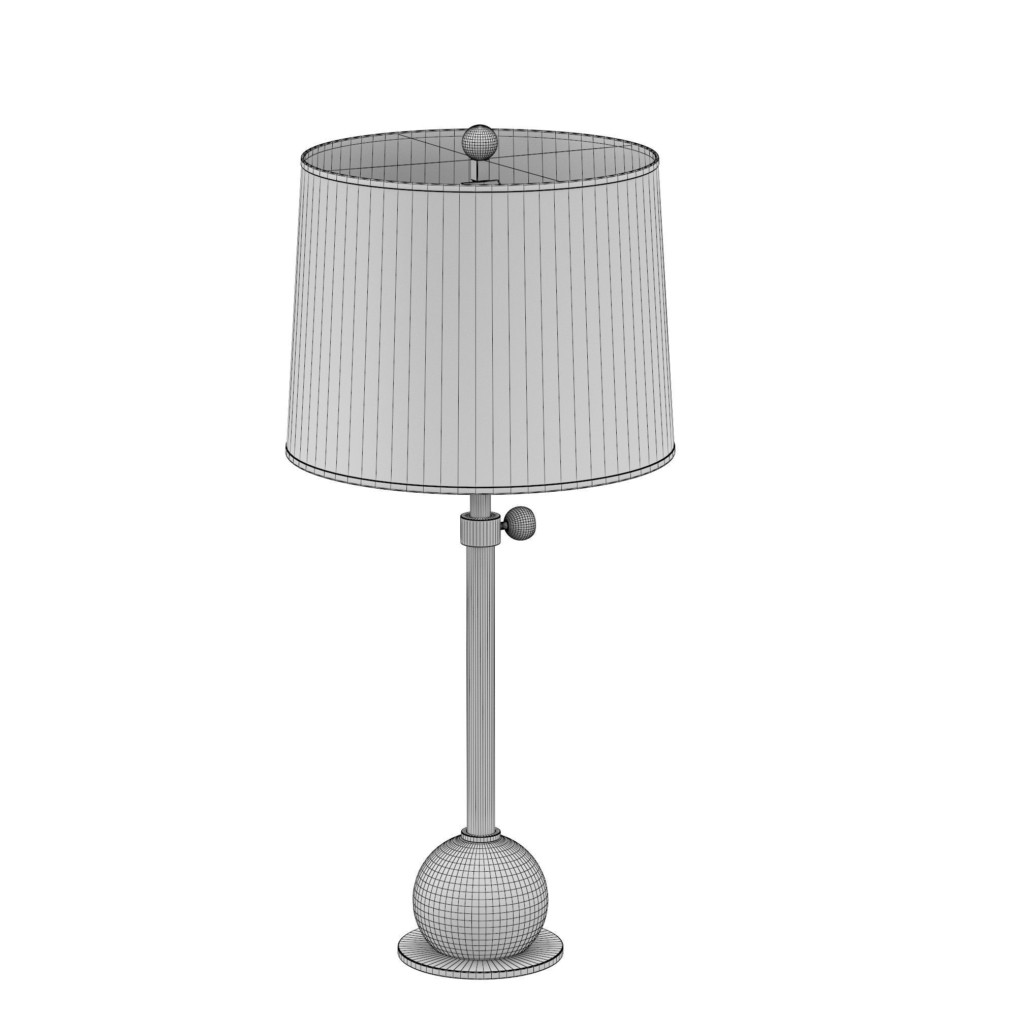 Marshall 1-light Vintage Brass Table Lamp 3D model_4