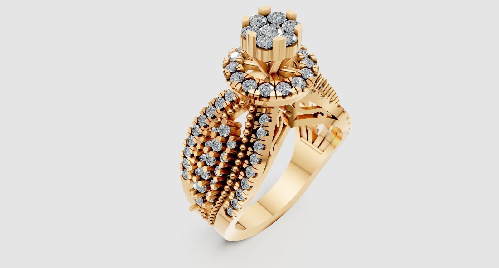 Engagement Ring 3D print model_1