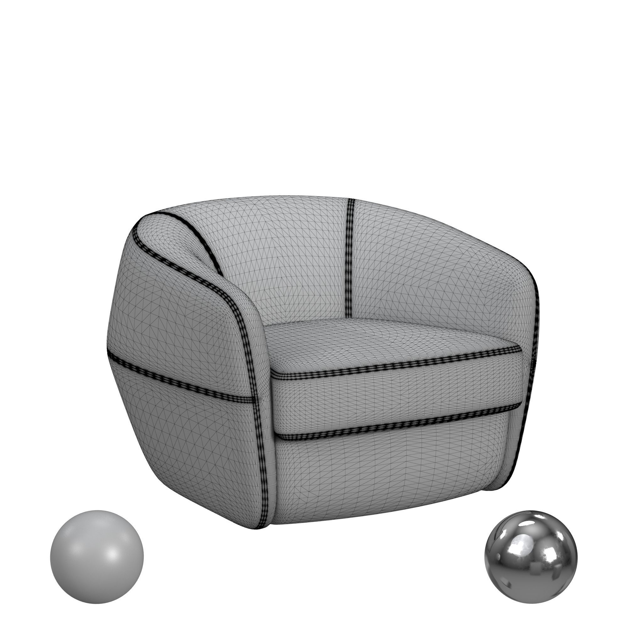 American Leather Berger chair 3D model_3