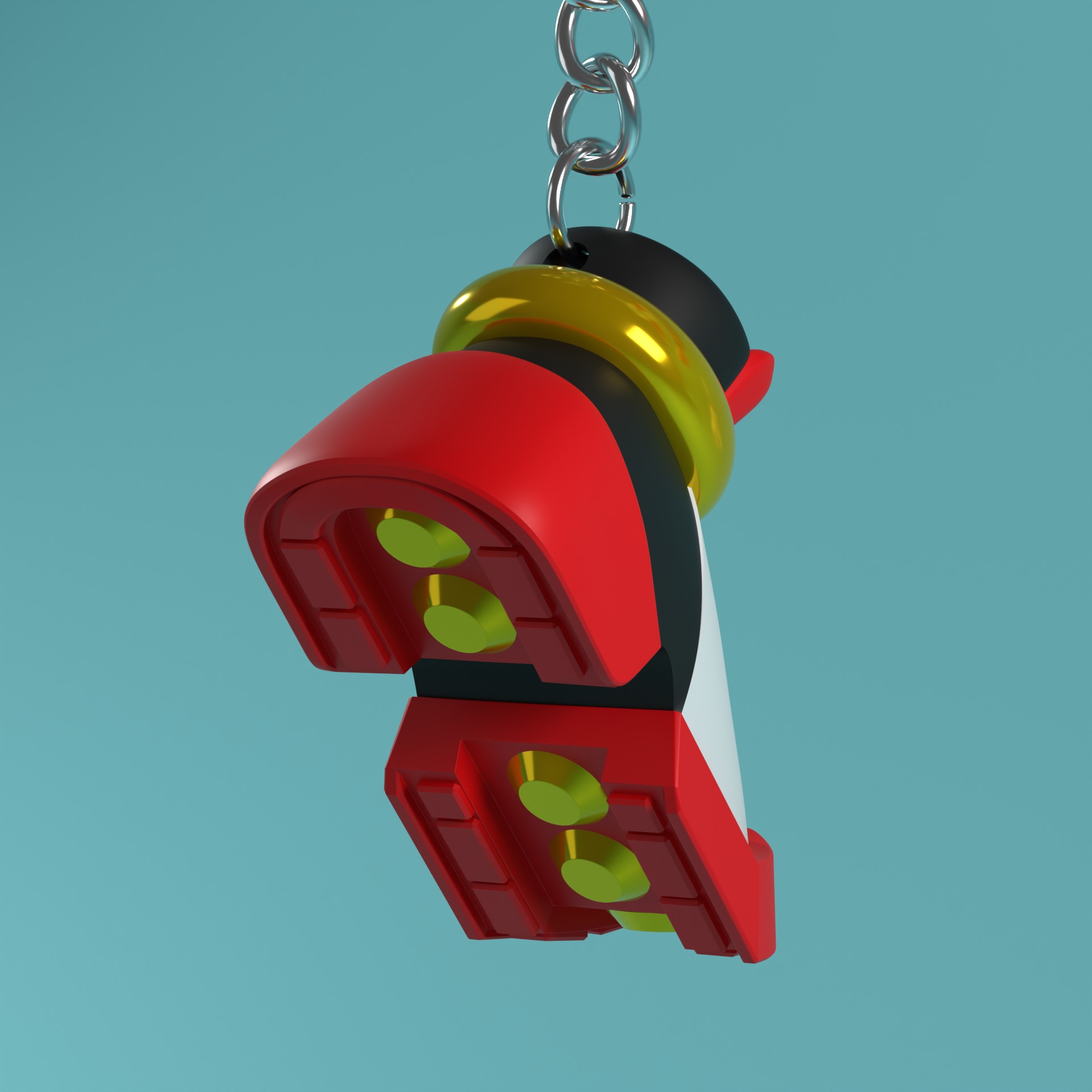 Shadow the Hedgehog Keychain Shoe  - 3MF available 3D print model_1
