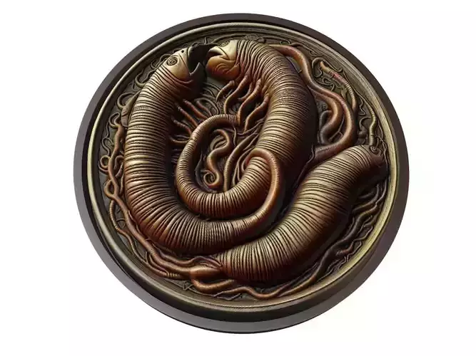 Earthworm Animal Medallion