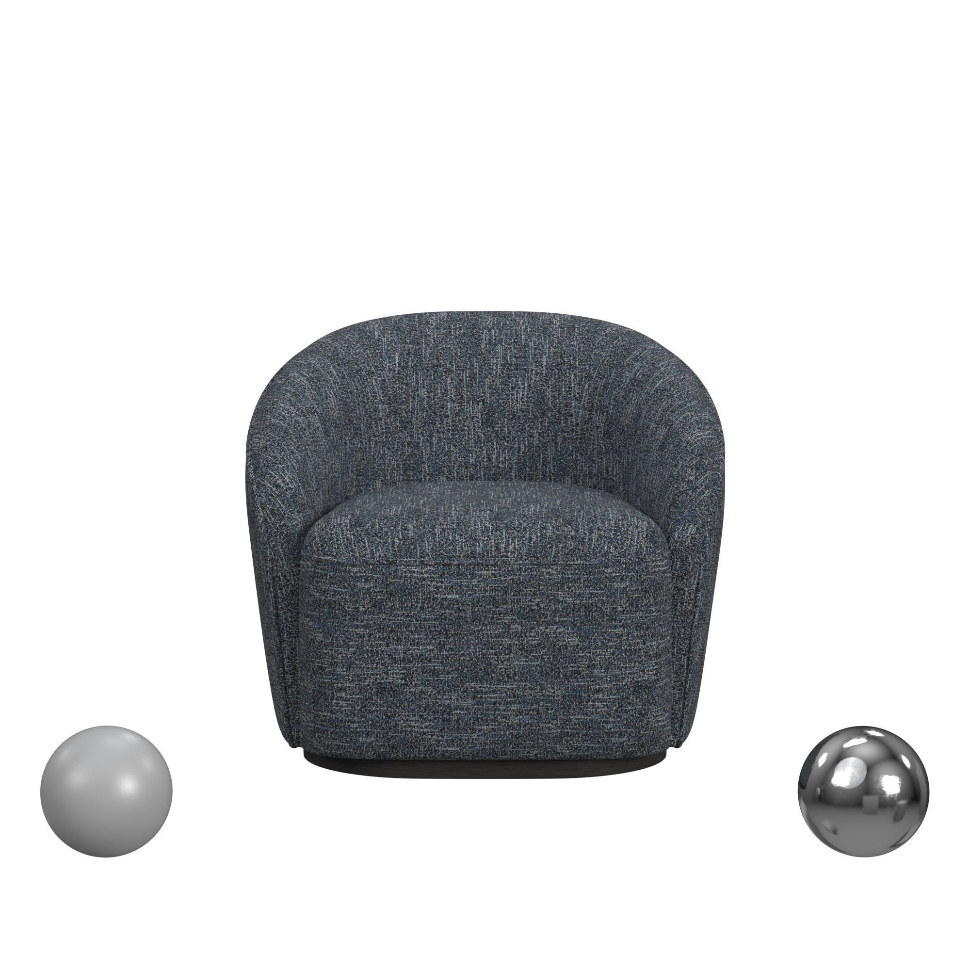 ANDREA SWIVEL ACCENT CHAIR BLUE 3D model_1