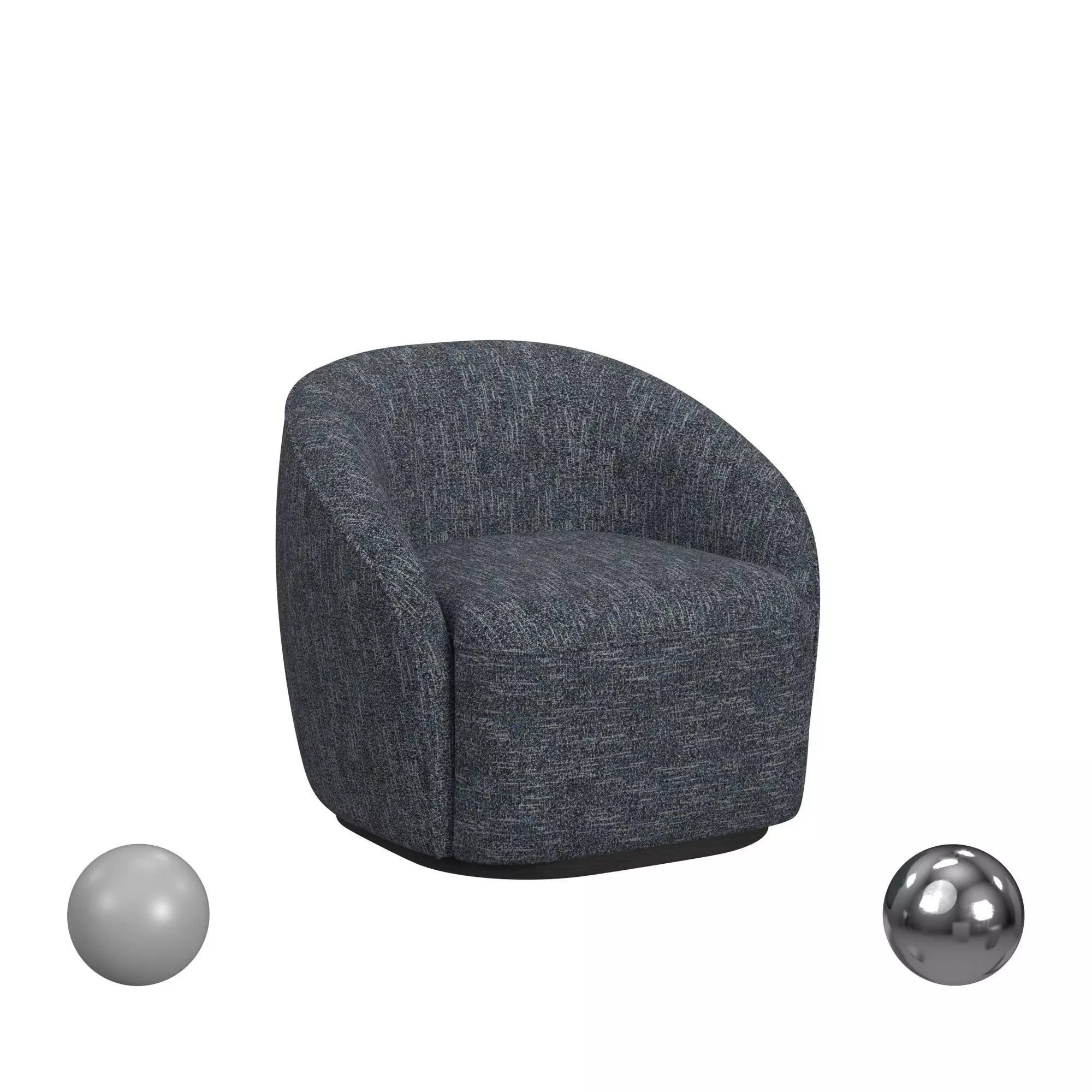 ANDREA SWIVEL ACCENT CHAIR BLUE 3D model_0