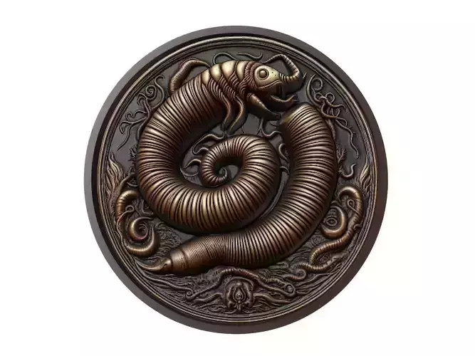 Earthworm Animal Medallion