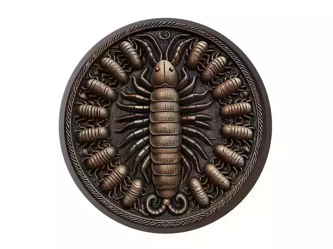 Centipede Animal Medallion