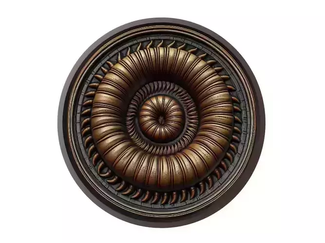 Millipede Animal Medallion 3D print model